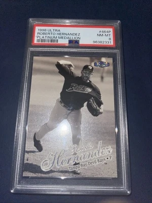 Roberto Hernandez Fleer Ultra Platinum Medallion 1998 #464p #/98 PSA 8 más alto Foto 1 de 2