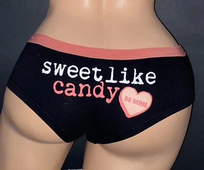 Charlotte Russe L Cotton Sweet Like Candy Be Mine Bikini Panties Underwear - Image 1 of 4