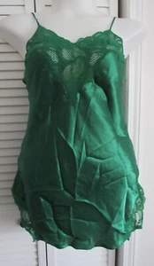 Victoria's Secret Green Satin & Lace Short Nightgown Small Vintage - Picture 1 of 6