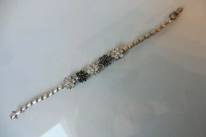 Bracciale Elegante In Argento 925 Con Pietre Tagliate - Picture 1 of 5