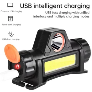 Headlight for Welding Helmet Sturdy USB Charging Rechargeable Hard Hat Light - Picture 1 of 14