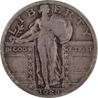 1928 Standing Liberty Quarter Vg Very Good 90% Silver 25c Us Type Coin