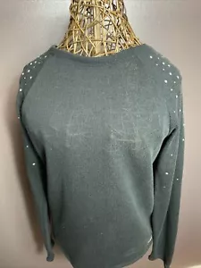 Neu mit Etikett Victoria's Secret PINK Pullover Glitzer Nieten schwarz sexy U-Ausschnitt hinten Größe M - Bild 1 von 7