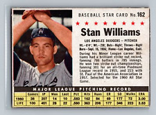 1961 Post Stan Williams  #162 - Los Angeles Dodgers - EX