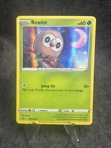 Pokemon Juego de Cartas Coleccionables Black Star Promo Rowlet SWSH220 Promo LP - Imagen 1 de 2