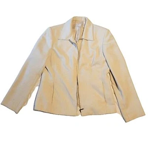 Emma & James a Liz Claiborne co. womens Tan zip up lightweight jacket size 10 - Picture 1 of 16