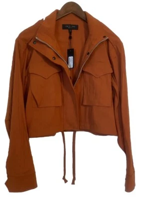Rag & Bone Women’s Rust Linen Cropp Field Jacket Size Small MSRP $395 NWT - Image 1 of 4