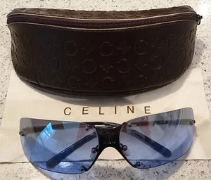 CELINE Blue Tint SC1033 Occhiali da sole rettangolari con custodia - Foto 1 di 10