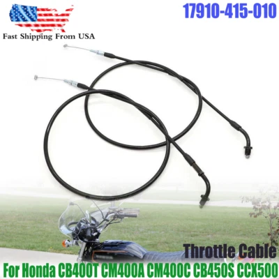 Throttle Cable For Honda CB400T CM400A CM400C CB450S CCX500 # 17910-415-010 US - Image 1 of 4