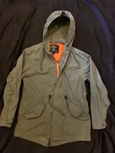 Alpha Industries Military Field Utility Jacket Womens Green Medium M Zip Hoody - Picture 1 of 12