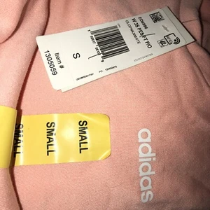 Adidas Sweater Girls Small Pink Pull Over Long Sleeve - Picture 1 of 1