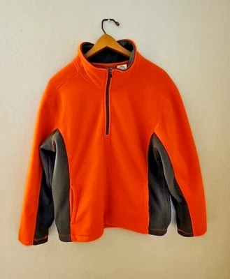 Athletic Works Jacket Sz Men's M (38-40) Orange Fleece & Gray Trim  1/4 ZIP - Image 1 of 4