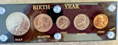 1972 Birth Year Set (5 coin) Uncirc in hard Capital Plastic holder - Image 1 of 2