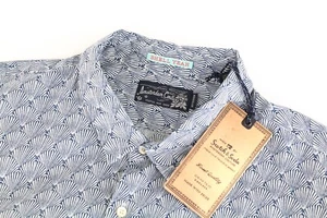 Scotch & Soda Ams Couture Hemd 2XL Blau Muster Baumwolle Hülle Langärmlig Herren - Bild 1 von 7