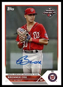 2023 Topps PRO DEBUT BRENNER COX AUTO PD-128 - Picture 1 of 2