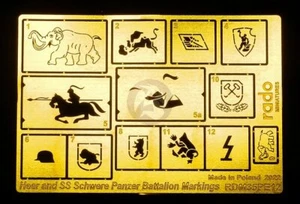 Plantillas de batallón de tanques pesados Rado 1/35 Heer & Waffen-SS Tiger I & II RDM35PE12 - Imagen 1 de 1