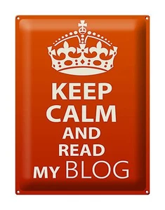 Blechschild Spruch 30x40 cm Keep Calm and read my block Deko Schild tin sign - Picture 1 of 5