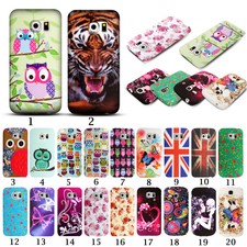 For Samsung Galaxy S6 Edge Rubber TPU Silicone Gel Pattern Phone Case Cover