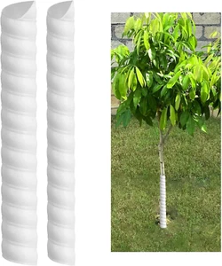 Watayo 2 Pcs Tree Wraps to Protect Bark- 2 Size Tree Trunk Protector- Plastic Sp - Picture 1 of 12