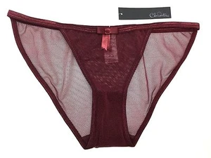 Love Claudette Fishnet Tanga Bikini Panty Lingerie Underwear Panties Rouge Noir - Picture 1 of 2