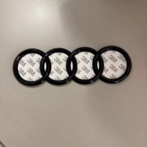 Audi Q8 Front Grille Rings Emblem Gloss Black Logo Badge NEW SQ8 2019 - 2023 at - Picture 1 of 3