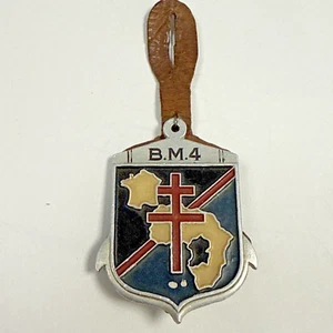 Bataillon de Marche 4, 1° D.F.L., ALU matriculé 529 , sur cuir , attache cassé - Imagen 1 de 5