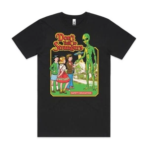 Don't Talk To Strangers T-Shirt Spoof Funny Tee - Picture 1 of 3