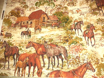 Caballos de tela Riverdale 1978 Ranch Riders 1 yarda Foto 1 de 4