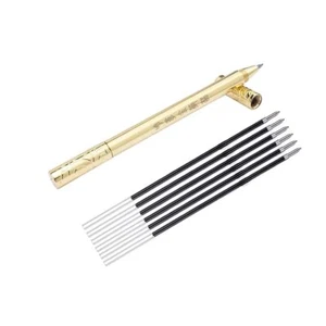 Gel Ink Pens with 6 Refills 0.5mm Black Gel Pen Alloy Premium Gel Ink Pen Gif... - Picture 1 of 7