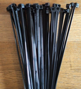 Bridas con cremallera para cable 200 de alta resistencia 9,5" 244 mm - negras 18 kg de resistencia bridas para cables hágalo usted mismo💎 - Imagen 1 de 2