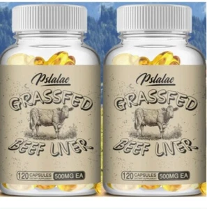 240 ct Grassfed Beef Liver Capsules - Supports Liver Health, Boosts Metabolism - Picture 1 of 6
