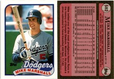 1989 Topps Baseball Card 582 MIKE MARSHALL LOS ANGELES DODGERS