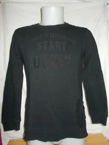 Pullover Baumwolle schwarz KAPORAL 16 JAHRE XS/46 Frontdruck seitlicher Reißverschluss - Bild 1 von 4