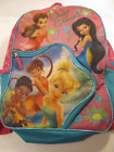 Disney Fairy Friends Back Pack Girls Pink Blue School Books 16 x 12 Youth Used
