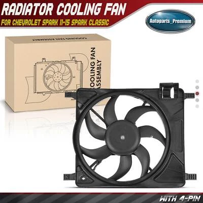 Вентилятор охлаждения радиатора в сборе с плащаницей для Chevrolet Spark 11-15 Spark Classic - Изображение 1 из 4