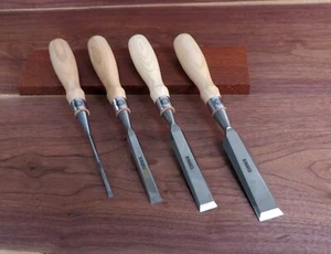 Narex 4 Piece Richter Extra Bevel Edge Chisel Set(1/4" 1/2" 3/4" 1") 4PC-RICHTER - Picture 1 of 7