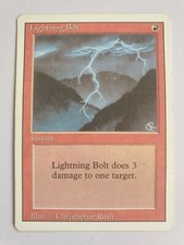 Magic The Gathering Lightning Bolt - Revised - Common