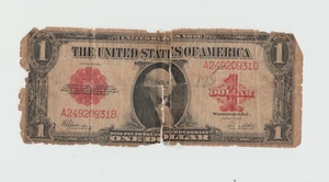 1923 One Dollar Silver Certificate Large Note Bill $1 Circulated RED SEAL - Picture 1 of 3