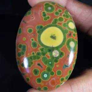 Unique Design Natural Ocean Jasper Oval Cabochon 107.65 CT 37x54x6 mm Gemstone - Picture 1 of 7