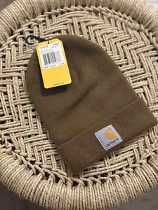 Carhartt Youth Tan Classic Brown Acrylic Watch Beanie Hat - Picture 1 of 6