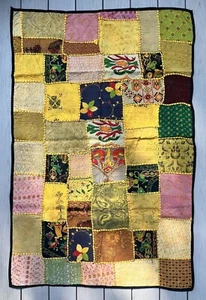 Vintage Large Wall Tapestry  Hand Beads Embroidered Patchwork  Ethnic Hanging - Picture 1 of 4