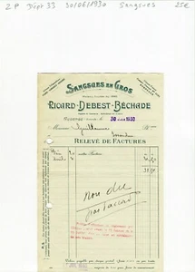 Dépt 33 - Audenge - Petite Entête d'un Marchand de Sangsues de 1930 - Picture 1 of 1