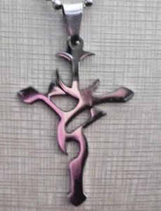 Stainless Steel CROSS CHRISTIAN RELIGION JESUS Men Women Unisex Necklace USA - Picture 1 of 4
