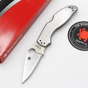 Spyderco Uptern Lockback 2.88" Satin 8Cr13MoV Stainless Folding Knife C261P - Picture 1 of 9