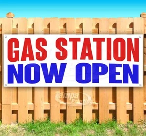 GAS STATION NOW OPEN Advertising Vinyl Banner Flag Sign Many Sizes - Picture 1 of 6