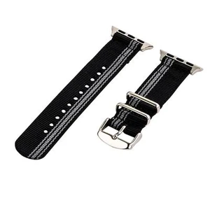 Ducati Black/Grey - 2 Piece Classic SS Nylon Watch Band for 42mm Apple Watch - Picture 1 of 1