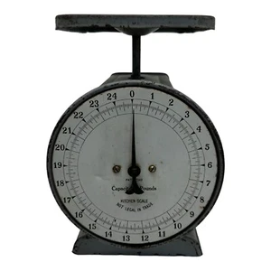 Hanson Bros Antique 24 LB Country Store Kitchen Scale Chicago USA Farmhouse - Picture 1 of 11