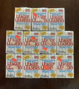 (11) 1987 Fleer League Leaders packs - Factory Sealed - Picture 1 of 3
