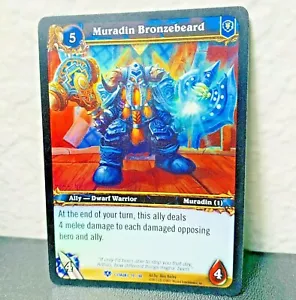 Muradin Bronzebeard Foil RARE 11/30 World of Warcraft Card WOW Icecrown Citadel - Picture 1 of 2