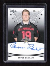 2019 Leaf Army All-American Bowl #TA-BB1 Bryce Benhart Black Auto #'d /15